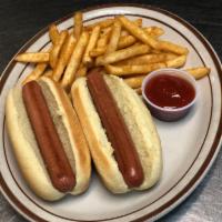 Nathan Hot Dogs · Two all beef Nathans Hot Dogs. Served with potato chips.