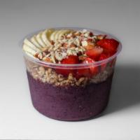 Vervacious Bowl · BASE: Acai, blueberry, banana, peanut butter, house-made almond milk 
TOPPINGS: Organic gran...