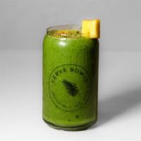 Bee Green Smoothie · Spinach, kale, mango, pineapple, ginger, bee pollen, and house lemon juice.
