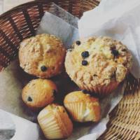 Blueberry Crumb Muffin · Organic all-purpose flour, cake flour, sugar, eggs, no trans-fat canola oil, skim milk, blue...