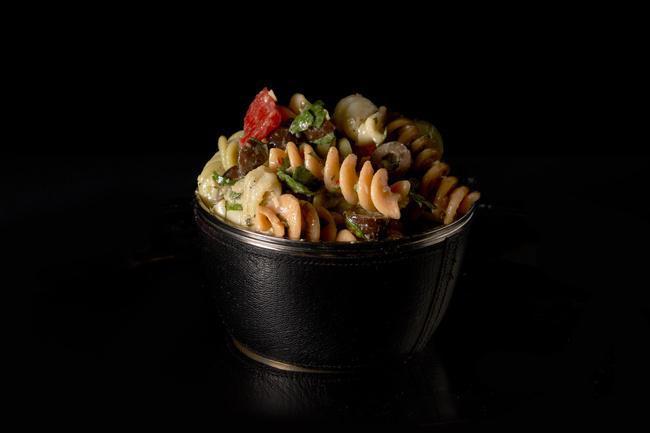 Pasta Salad - · Tri-Color Fusilli Pasta, Artichoke Hearts, Black Olives, Italian Vinaigrette.