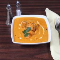 Saffron Chicken Tikka Masala · White chicken pieces, cooked in a tandoor, tossed in a delicious tomato and butter sauce.
