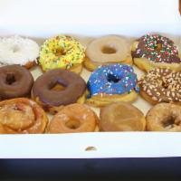 Dozen Donuts and 96 oz. Coffee Jug · Includes cups creamers and sugars. Choose flavors from menu and comment quantities of each f...