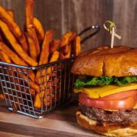 Everyday Burger · Classic blend Pat LaFrieda patty, special sauce, B&B pickles, lettuce, tomato, and a buttere...