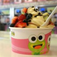 Frozen Yogurt · Your choice of 2 frozen yogurt flavors and unlimited toppings.