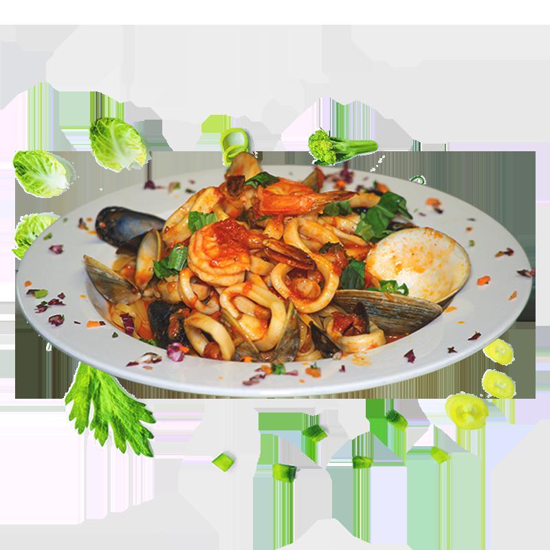 Pollo Sorrentino · Chicken, eggplant, prosciutto and melted mozzarella in a white wine sauce.