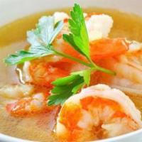 Shrimp soup/sopa de camarones · Shrimp soup