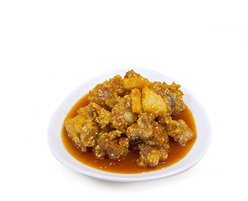 11. Sweet and Sour Pork Ribs Dish Only糖醋排骨单点 · Cooked with or incorporating both sugar and a sour substance.