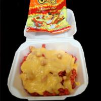 Hot Cheetos with Cheese · Flamin' hot crunchy Cheetos with cheese
