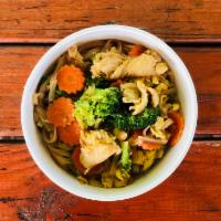 11. Pad Si Ew Kai · Stir-fried noodle in dark sweet soy sauce with chicken, egg, broccoli, and carrots.