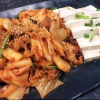 Pan Fried Kimchi with Tofu · No rice included.
Contains Pork.
Vegetarian version available