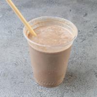 Coffee Kick Smoothie · Espresso, dates, banana, maca, cashew butter, oat milk.