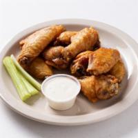 10 Piece Chicken Wings · Meaty wings covered in your favorite sauce.
