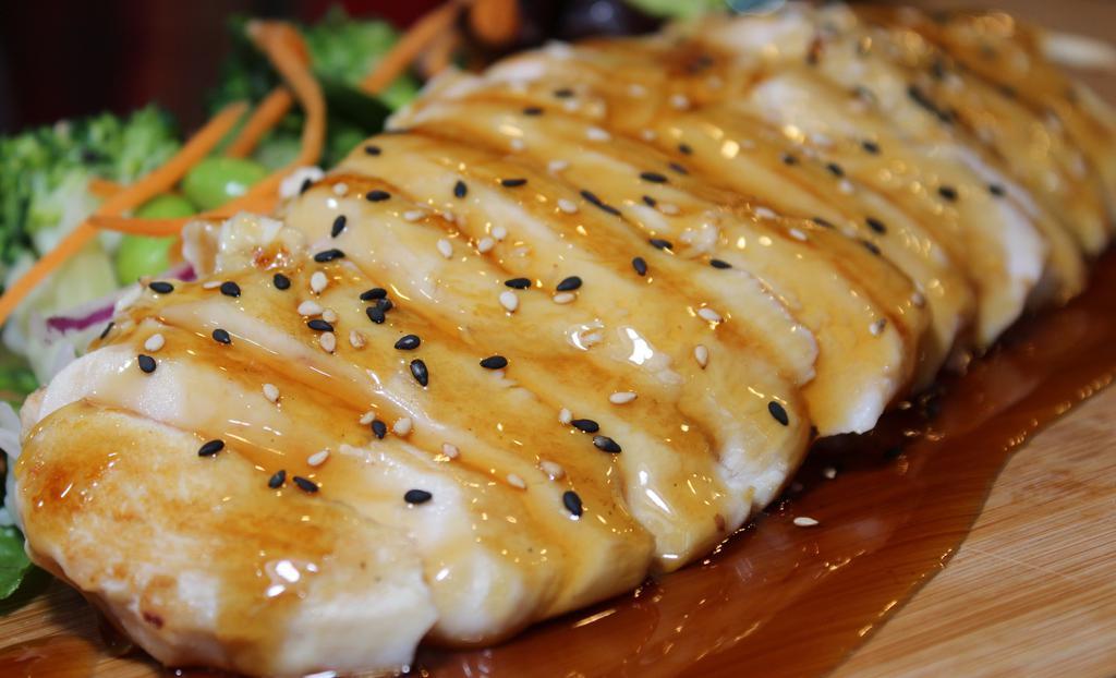 Chicken Teriyaki Bowl · Grilled all white meat chicken breast.