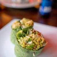 Southwest Wrap · chicken or portabella, romaine, chihuahua cheese, tomatoes, avocado, black beans, roasted co...