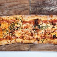 Margherita Pizza 3ft · homemade organic pizza sauce, mozzarella, organic basil on our artisan, hand pulled, neapoli...
