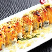 R22 BAKED SALMON ROLL · IN: CRABMEAT, AVOCADO (SPICY TUNA AVAILABLE ADD $1)
OUT: BAKED SALMON, CRUNCH POWDER
SAUCE: ...