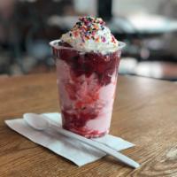 Ice Cream Sundae · Ice cream covered with a warm topping. Sundaes include whipped cream and cherry unless you n...