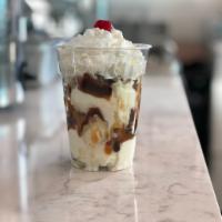 The Turtle Sundae · Vanilla ice cream, then add caramel sauce, then chocolate sauce and finally pecans for a del...