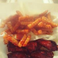 8 Pieces Wing & Fries · Choose your sauce. Sweet & spicy or classic sweet