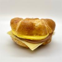 Egg, Ham & Cheese Croissant  · Egg, ham, and cheese sandwich.
