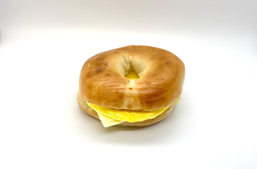 Egg & Cheese Bagel  · Boiled and baked round bread with egg and cheese.