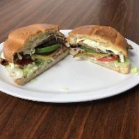 Torta · Served with choice of meat, beans, cheese, lettuce onion, tornadoes, jalapeno, mayo, avocado...