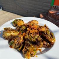 Fried Brussel Sprouts · Comes with crispy bacon and Jameson honey mustard.