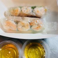 Pork & Shrimp Spring Rolls · Toasted rice pork belly, shrimp, lettuce, bean sprouts, carrots, cucumber, and vermicelli no...