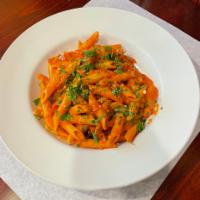 Penne alla Vodka  · Pancetta and penne in a vodka cream sauce. Add protein for an additional charge.