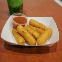 6 Piece Mozzarella Sticks · Served with marinara dipping sauce.