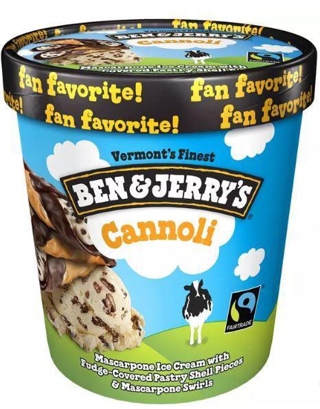 Ben & Jerry Cannoli Ice Cream - Pint · Mascarpone Ice Cream with Fudge-Covered Pastry Shell Pieces & Mascarpone Swirls.
As a Limited Batch that captured the rapture of the classic Sicilian dessert, our Cannoli captivated fans like no other Cannoli could. Now that it’s a full-time flavor, you and your Cannoli can re-capture the rapture all over again.
