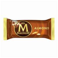 Magnum Almond Bar · Indulge your taste buds with this Magnum Almond Bar. It features vanilla bean ice cream dipp...