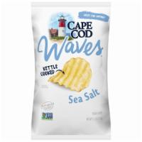  Cape Cod Potato Chips, Kettle Cooked Wavy Cut Sea Salt, 7.5 Oz ·  Rolling into the Cape is a unique wavy chip perfect for dipping. The familiar taste and dis...