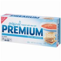 Nabisco Premium Original Saltine Crackers, 8 Oz. · Premium Crackers are a perennial favorite. These crackers come in square, round or oyster sh...