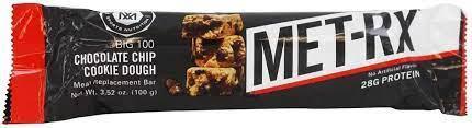MET-Rx Big 100 Protein Bars, Chocolate Chip Cookie Dough, 28g Protein, 9 Ct · MET-Rx Big 100 Colossal is a meal replacement bar that provides the on-the-go nutrition you ...