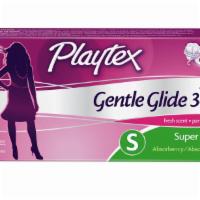 Playtex Gentle Glide Tampons Scented Super Absorbency - 8 Count ·  Our 360 Protection has been redesigned with three layers and shapes to your body for a fabu...
