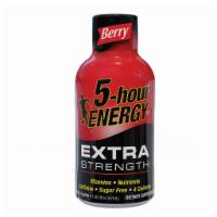 5 Hour Energy Extra Strength Energy Drink Berry 1.93OZ · Light, portable and effective. The no-nonsense way for working adults to stay bright and ale...