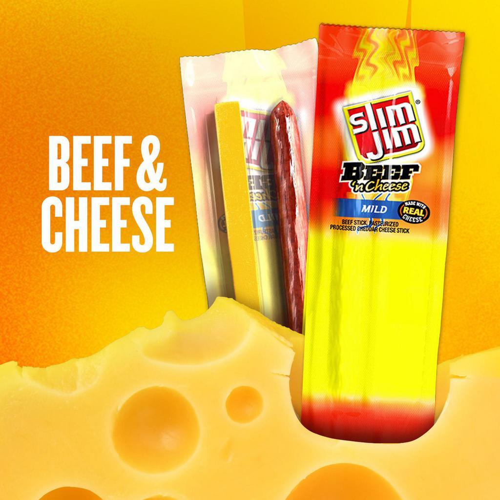 Slim Jim Beef and Cheese Stick Mild Flavor Meat Stick 1.5 Oz 1 Ct · Slim Jim Beef and Cheese Stick Mild Flavor Meat Stick 1.5 Oz 1 Ct