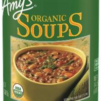 Amy's Kitchen Organic Lentil Vegetable Soup 14.5 Oz Can ·  Lentil Vegetable Soup from Amy's Organic Soups o Full of organic vegetables o Certified USD...