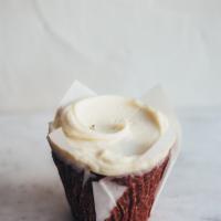 Red Velvet Cupcake · a little chocolate, a little vanilla - classic red velvet cake topped with a heap of cream c...
