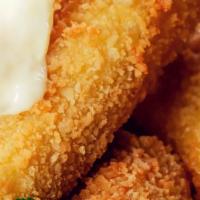 Mozzarella Stick · 6 pieces. Mozzarella cheese that has been coated and fried.