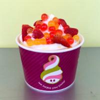 I Dream Of Boba · Our classic & tangy OG Tart froyo topped with Fresh Cut Strawberries, Strawberry & Mango Bog...