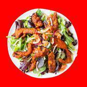 Buffalo Chicken Salad · 48 oz. Fried-chicken tenders in tangy wing sauce on a bed of greens. Side of bleu cheese dre...