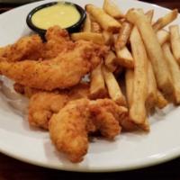 Chicken Fingers · Fried chicken fingers 6 pieces per order. Please select 1 dipping sauce if necessary: ketchu...