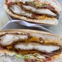 Chicken Cutlet Specialty Sandwich · Chicken cutlet, fresh mozzarella, and roasted peppers. Please request any desired dressing o...