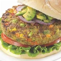 Veggie Burger · Ground beef burger. Grilled to perfection.
