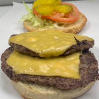 Double Cheeseburger · 2 juicy ground beef burger. Grilled to perfection.