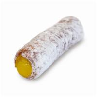 Lemon Cannolo · Dusted with powdered sugar and filled with bright, citrusy lemon filling