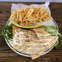 quesadilla with french fries · your choice of meat chicken,fried pork,chorizo, enchilada, al pastor